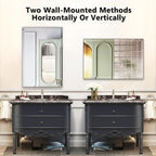 20"x30" Frameless Rectangle Wall Mirror with 1 inch Beveled Edge for Bathroom Vanity