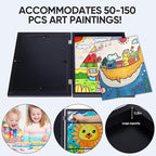 [3-Pack]Kids Artwork Frames Changeable - Kids Art Frame,Kids Art Frames Front Opening Holds 150,Children Art Projects Kids Art Frames,10x12.5 Picture Frame for Display Kid Art Work,With Storage(Black)