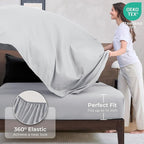 HEVUMYI Full Comforter Set - 7-Piece All Season Bed in a Bag Full, Ultra Soft Bedding Set with Comforter, Flat Sheet, Fitted Sheet, Pillowcases, Pillow Shams, Black & Light Grey