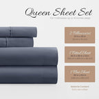 Linen Market Queen Sheet Set 4 Piece - Ultra Comfortable & Breathable Cooling Queen Bed Sheets - Deep Pocket & Wrinkle-Free Sheets Fits 16" Mattress - Extra Soft & Oeko-TEX Certified - Stone