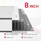 PayLessHere | 8 Inch King Mattress | Medium Firm Hybrid Mattress | White | with High-Density Foam and Breathable Cover | Pocket Spring Design, Pressure Relief | Bed in a Box, CertiPUR-US Certified