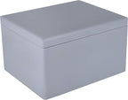 Large Grey Wooden Box Storage with Hinged Lid | 15.8 x 11.8 x 9.44 inches (+-0.5) | with Handles | Gift Box Storage Document | Product NOT Intended for 15 Years OR Below