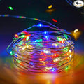 4-Pack Multicolor Christmas Fairy Lights Battery Operated with Timer, Waterproof 16FT 50 LED String Lights Outdoor Indoor, Twinkle Lights for Bedroom Wedding Party Christmas Decoration (Multicolor)