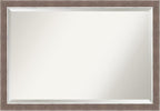 Amanti Art Brown Bathroom Mirror for Over Sink, 27x39 Noble Mocha Rectangle Vanity Mirror, Large Casual Frame, Hangs Horizonally and Vertically, Bathroom Wall Decor, Beveled Edge
