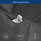 Deep Pocket Twin Sheets Set for Kids Air Mattress - Extra Deep Pocket Twin Sheet Sets - 3Pcs Side Storage Pocket Fitted Sheet & Pillowcases Easily Fits 16in to 24in Pillow Top Bed Mattress (Black)
