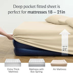 LuxClub Twin Sheets - Soft Kids Bed Sheets, 3 PC Deep Pockets Wrinkle Free Fitted Sheets Machine Washable Hotel Bedding Silky Soft Cream