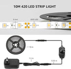 Lepro LED Strip Light, 32.8Ft Dimmable Vanity Lights, 6000K Super Bright LED Tape Lights, 420 LEDs SMD 2835, Strong 3M Adhesive, Suitable for Home, Kitchen, Under Cabinet, Bedroom, Daylight White