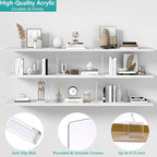Aolloa 12 PCS Shelf Dividers for Closet Organization Acrylic Clear Closet Shelf Divider for Wooden Shelving Suitable for Wooden or Vertical Shelves Or Bedroom, Kitchen and Office