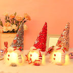 Light Up Gnome Valentine's Day Decorations Indoor Home Decor 11" Lighted Valentines Gnomes Decor Plush Scandinavian Tomte Elf Holiday Gnomes Ornaments Valentines Day Gifts for Her (3 Pcs)