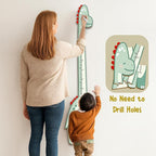 Personalized Growth Chart for Wall, Wooden Height Chart for Kids, Cute Height Measurement for Child/Girls/Boys, Baby and Toddler's Playroom/Kid's Room/Nursery Decor, Dinosaur