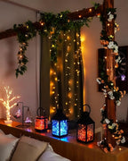 Homemory 2 Pack Color Changing Fairy Lights Battery Operated, 20Ft 60LEDs RGB Fairy String Twinkle Lights with Remote, Waterproof Silver Wire for Halloween Decor-13 Colors