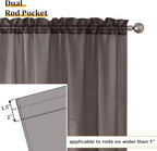 Aiyufeng Chocolate Brown Sheer Curtains 96 Inches Long 2 Panels, Solid Voile Rod Pockets Stylish Breathable Drapes Window Treatment for Kid's Room/Bedroom/Living Room, 42W x 96L, Chocolate Brown