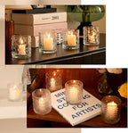 24pcs Assorted Votive Candle Holders - Clear Glass Tea Lights Candle Holder in Bulk, Tealight Candle Holder for Table Centerpiece Wedding Decor Home Decoration