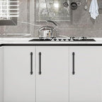 10 Pack 6-1/4 inch(160mm) Matte Black Cabinet Handles and Pulls - Drawer Handles for Kitchen and Dresser