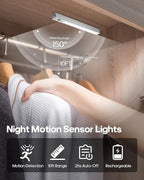 6 Pack Led Under Cabinet Lights Wireless with Charging Station, 7’’ Rechargeable Motion Sensor Light Indoor, Dimmable Closet Lights for Cabinets, Bookshelf, Stair, Hallway