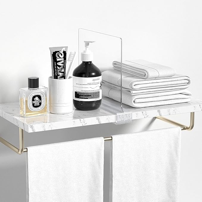 Aolloa 10 PCS Shelf Dividers for Closet Organization Acrylic Clear Closet Shelf Divider for Wooden Shelving Suitable for Wooden or Vertical Shelves Or Bedroom, Kitchen and Office