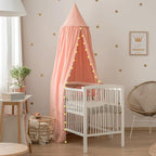 Bollepo Bed Canopy with Lights - Pink Princess Canopy for Girls Room | Single, Twin, Full, Queen | Kids Bed, Hanging Fairy Led Canopy