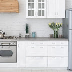 Ravinte Brushed Nickel Cabinet Handles 30 Pack 2-1/2 inch Satin Nickel Square Cabinet Pulls Silver Hardware for Kitchen Cabinets 4 inch Overall Length Stainless Steel Drawer Pulls