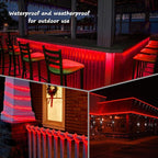 48ft Red LED Rope Lights Outdoor Waterproof - 324 LEDs Christmas Rope Lights, 120V ETL Certified, Connectable to 192ft, w/24 Mounting Clips & Screws for Holiday Decor