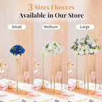 NUPTIO Flower Ball Arrangement Bouquet - 6 Pcs 9.5 inch Diameter Royal Blue Fake Flowers Roses Balls for Centerpieces Tables - Artificial Rose Arrangements for Wedding Centerpiece Table Decorations