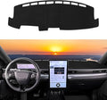 Dashboard Cover Mat Custom Fit for 2021-2024 2025 Ford Mustang Mach-E Dash Cover Nonslip Dash Mat Protector Sunshade No Glare Black