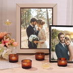 30Pcs Ribbed Amber Votive Candle Holders for Table Centerpiece, Amber Tea Light Candle Holders with 32pcs Tea Light Candles for Wedding Decor, Home Decor and Party Decor