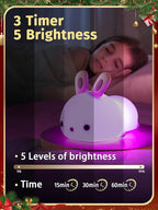 【Gifts Package】 Bunny Night Light for Kids Lamp, 16 Colors & Remote Rechargeable Kids Night Lights for Bedroom, Cute Gifts for Girls Gifts for Women