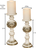 Abimbola Candleholders Ivory Set of Two