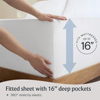 LuxClub Twin XL Sheets - Soft Kids Twin Bed Sheets for Boys and Girls, 3 PC Deep Pockets Wrinkle Free Kids Fitted Sheets Machine Washable Hotel Bedding Silky Soft- White Twin XL