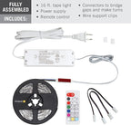 Armacost Lighting RibbonFlex Home 24V RGB+W Hardwire LED Strip Light Kit, Multicolor, 16 ft (423511)