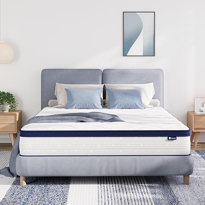 Avenco 10 Inch Full Size Mattress, Full Mattresses in a Box for Pain Relief & Motion Isolation, CertiPUR-US Certified