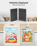 BAIJIALI White Art Frames for Kids Artwork - Front Opening Holds 150 Drawings, 3D Crafts - 3 Packs 8.5x11 with mat or 9x12 without Mat