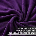 HOZY Soft Blanket Queen Size Fleece Warm Fuzzy Bed Blankets for The Bed Sofa Lightweight 350GSM Purple 90"*90"