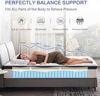 10 Inch King Size Hybrid Mattress - Medium Firm, Memory Foam & Pocket Springs, Motion Isolation, Edge Support, Pressure Relief, Ships Compressed