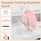 10x Magnifying Mirror with Light Large 6'' Lighted 10x Magnified Mirror with Suction Cups & Table Stand, 3 Color Modes Dimming High Magnification Travel Makeup Mirror with Tweezers & Scissors
