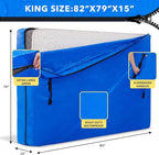 AlexHome Mattress Bag for Moving and Storage,Heavy Duty Tarp Reusable Mattress Storage Bag,Easy Carrier Mattress Moving Cover (King Size)