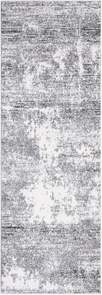 Keen Home Design Area Rugs - 2x18 Non-Shedding, Abstract Rugs for Kitchen, Living Room, Bedroom, Dining Room, Entryway - Size: 2'8" x 18', Abstract Cream/Grey