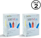 Brite Star 100 Lt String to String Lights, Red/Clear/Blue, White Wire (Set of 2)