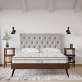 Modway MOD-7096-WHI Jenna 6" Innerspring Pillow Top King Mattress, White