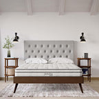 Modway MOD-7096-WHI Jenna 6" Innerspring Pillow Top King Mattress, White