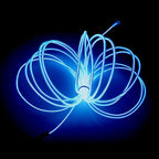 MaxLax EL Wire Blue, 32.8ft/10m Portable Battery Pack Neon Light Strip 360° Cuttable Glowing Rope Lights for Parties, Halloween, DIY Decoration