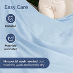 Queen Size 4 Piece Sheet Set - Comfy Breathable & Cooling Bed Sheets Set - Hotel Luxury Bedding for Women, Men, Kids, Teens, Boys & Girls - Deep Pockets, Soft and Wrinkle Free - Oeko-Tex - Light Blue