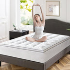ABENE Mattress Topper for Back Pain Relief, Extra Thick Mattress Pad Pillowtop, Soft Cotton Cover with 8"-21" Deep Pocket, 1300gsm Overfilled Down Alternative Filling (Cotton White, Full)