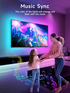 LED Lights for TV, 16.4ft TV LED Backlight for 45-75in, RGB TV Backlight Behind Strip with Music Sync, Bluetooth APP and Remote Control Strip Lights USB Powered for Bedroom, Gaming