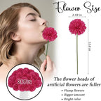 36 Pcs Artificial Chrysanthemums Flowers Hot Pink Flowers Fake Mums Silk Flowers for Christmas Wedding Floral Table Centerpiece Home Decor