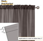 Aiyufeng Chocolate Sheer Curtains 63 Inches Long 2 Panels, Solid Voile Top Dual Rod Pockets Stylish Breathable Drapes Window Treatment for Kid's Room/Bedroom/Living Room, 40W x 63L, Chocolate Brown