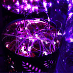 6 Pack 7Feet Starry String Lights,Fairy String Lights 20 Micro Starry Leds On Silvery Copper Wire 2pcs CR2032 Batteries Included,Works for Wedding Centerpiece,Party,Christmas Table Decor (Purple)