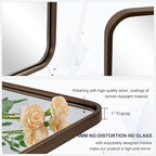 ANDY STAR Bronze Bathroom Mirror, 30x36 Inch Oil Rubbed Bronze Mirror, Bronze Mirrors for Wall, Bronze Vanity Mirror Metal Framed, Iron Tube, 1’’ Deep, Wall-Mounted Horizontally/Vertically