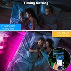 DAYBETTER 65.6Ft Smart Led Lights,2835 RGB Led Strip Lights Kits with Remote, App Control Timer Schedule Led Music Strip Lights(2 Rolls of 32.8ft)