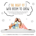 The Shrunks Twin Air Mattress Travel Bed for Kids and Adults with Pump Portable Inflatable Mattress Cot for Families Single Blow Up Air Bed for Travel, Camping, Sleepovers, or Home Twin Size Floor Bed